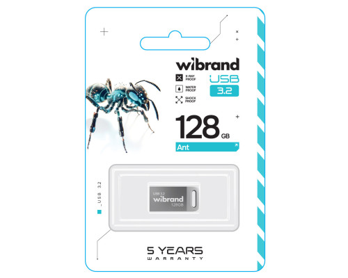 Flash Wibrand USB 3.2 Gen1 Ant 128GB Silver (WI3.2/AN128M4S)