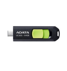 Flash Adata USB 3.2 Gen1 UC300 Type-C 64Gb Black/Green (ACHO-UC300-64G-RBK/GN)