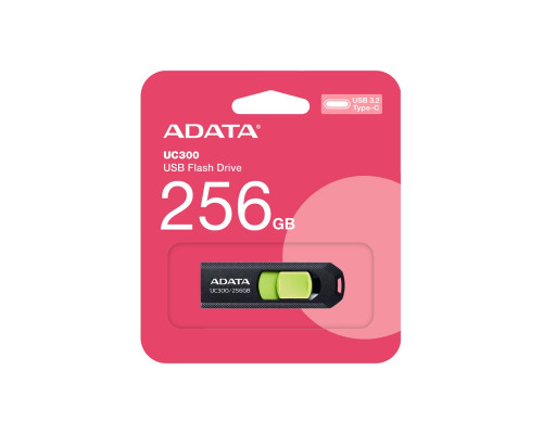 Flash Adata USB 3.2 Gen1 UC300 Type-C 256Gb Black/Green (ACHO-UC300-256G-RBK/GN)