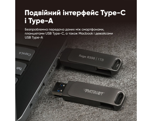 Flash Patriot USB 3.2 Gen 1 Rage R550 32GB Type-A+C (PE32GR550DSAD)