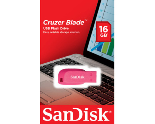 Flash SanDisk USB 2.0 Cruzer Blade 16Gb Pink (SDCZ50C-016G-B35PE)