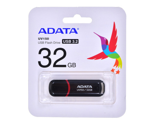 Flash A-DATA USB 3.2 UV150 32Gb Black (AUV150-32G-RBK)