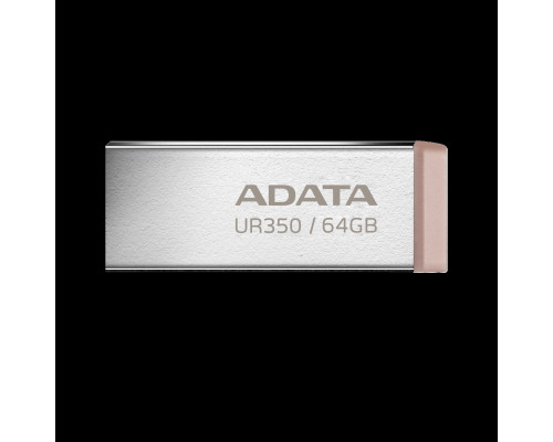 Flash A-DATA USB 3.2 UR 350 64Gb Silver/Beige (UR350-64G-RSR/BG)