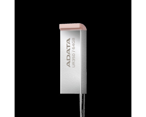 Flash A-DATA USB 3.2 UR 350 64Gb Silver/Beige (UR350-64G-RSR/BG)