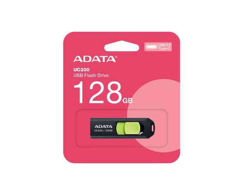 Flash Adata USB 3.2 Gen1 UC300 Type-C 128Gb Black/Green (ACHO-UC300-128G-RBK/GN)