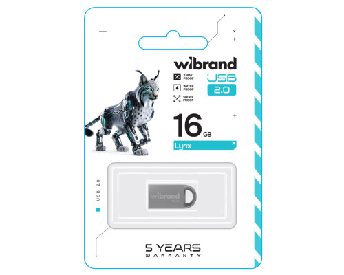 Flash Wibrand USB 2.0 Lynx 16Gb Silver (WI2.0/LY16M2S)