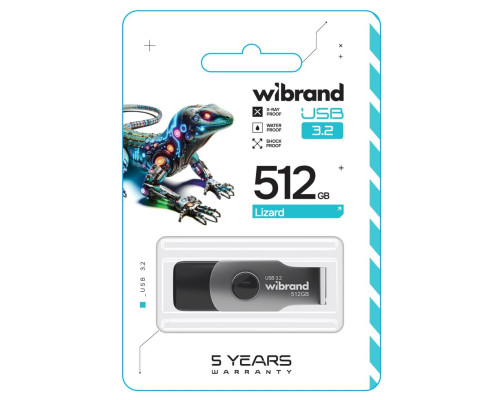 Flash Wibrand USB 3.2 Gen1 Lizard 512GB Black (WI3.2/LI512P9B)