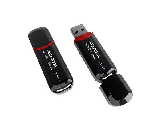 Flash A-DATA USB 3.2 AUV 150 64Gb Black (AUV150-64G-RBK)