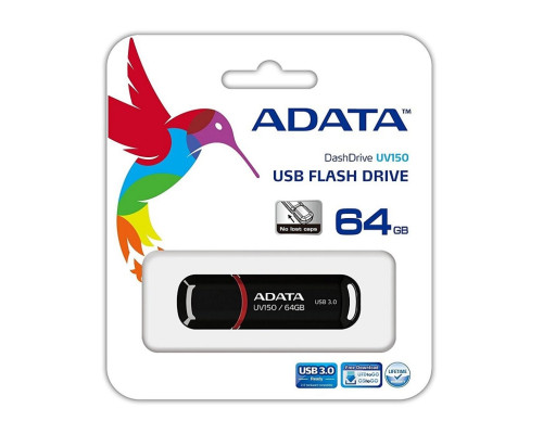 Flash A-DATA USB 3.2 AUV 150 64Gb Black (AUV150-64G-RBK)