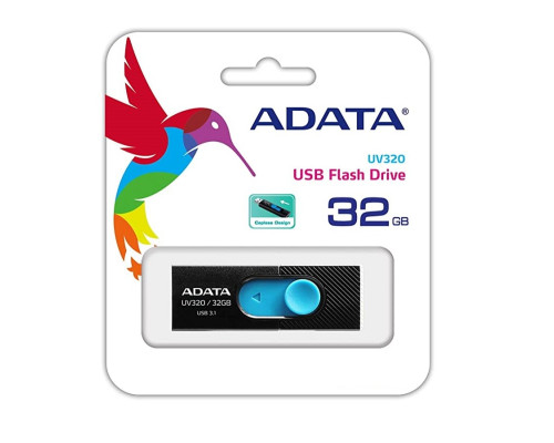 Flash A-DATA USB 3.0 AUV 320 32Gb Black/Blue (AUV320-32G-RBKBL)