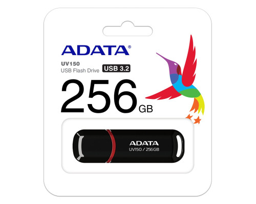 Flash A-DATA USB 3.2 UV150 256Gb Black (AUV150-256G-RBK)