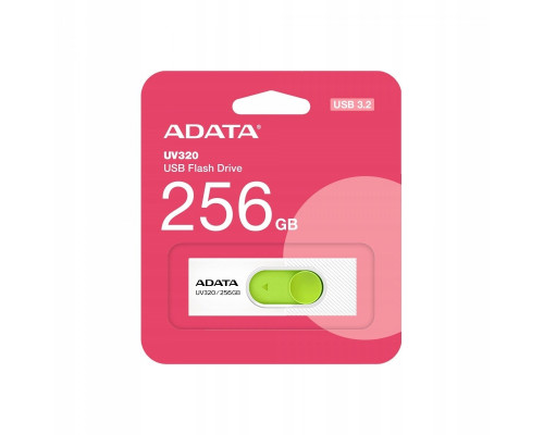 Flash A-DATA USB 3.0 AUV 320 256Gb White/Green (AUV320-256G-RWHGN)