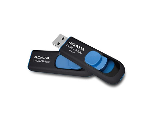 Flash A-DATA USB 3.2 UV 128 32Gb Black/Blue (AUV128-32G-RBE)