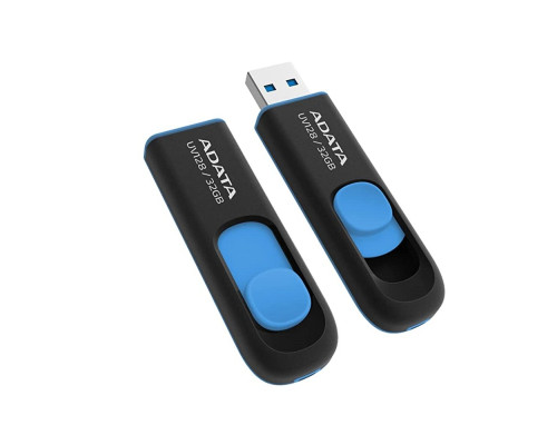 Flash A-DATA USB 3.2 UV 128 32Gb Black/Blue (AUV128-32G-RBE)