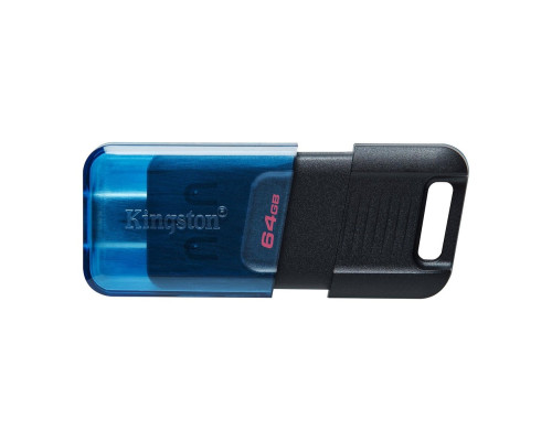 Flash Kingston USB 3.2 DT 80M 64GB Type-C Black/Blue (DT80M/64GB)