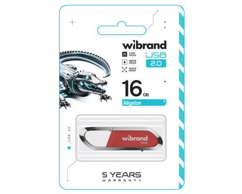 Flash Wibrand USB 2.0 Aligator 16Gb Dark Red (WI2.0/AL16U7DR)