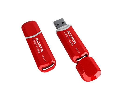 Flash A-DATA USB 3.0 AUV 150 64Gb Red (AUV150-64G-RRD)