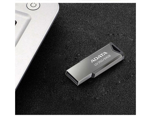 Flash A-DATA USB 3.2 UV 350 64Gb Silver (AUV350-64G-RBK)