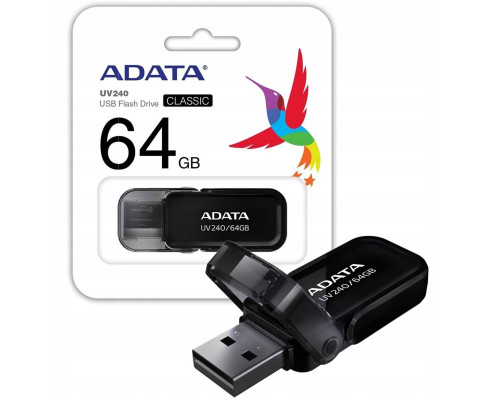 Flash A-DATA USB 2.0 AUV 240 64Gb Black (AUV240-64G-RBK)