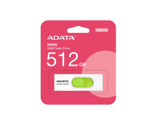 Flash A-DATA USB 3.0 AUV 320 512Gb White/Green (AUV320-512G-RWHGN)