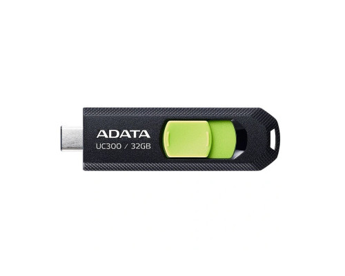 Flash Adata USB 3.2 Gen1 UC300 Type-C 32Gb Black/Green (ACHO-UC300-32G-RBK/GN)