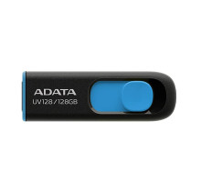 Flash A-DATA USB 3.2 UV 128 128Gb Black/Blue (AUV128-128G-RBE)