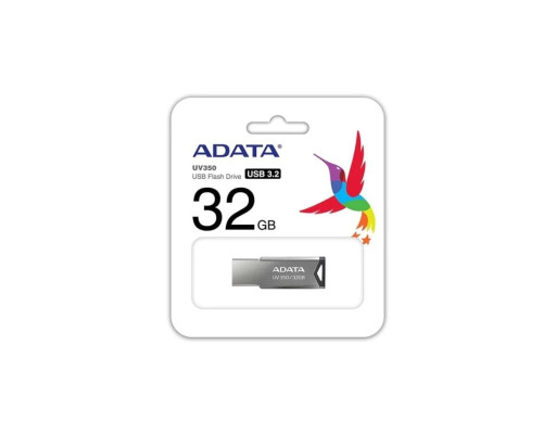 Flash A-DATA USB 3.2 UV 350 32Gb Silver (AUV350-32G-RBK)