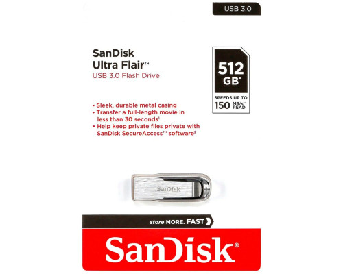 Flash SanDisk USB 3.0 Ultra Flair 512Gb (SDCZ73-512G-G46)