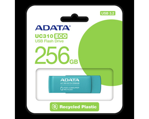 Flash A-DATA USB 3.2 UC310 Eco 256Gb Green (UC310E-256G-RGN)