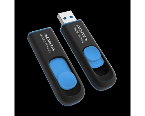 Flash A-DATA USB 3.2 UV 128 512Gb Black/Blue (AUV128-512G-RBE)