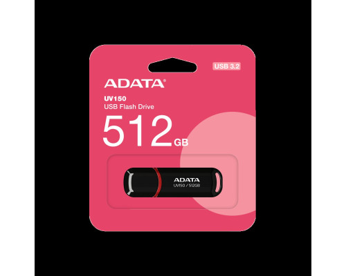 Flash A-DATA USB 3.2 UV 150 512Gb Black (AUV150-512G-RBK)