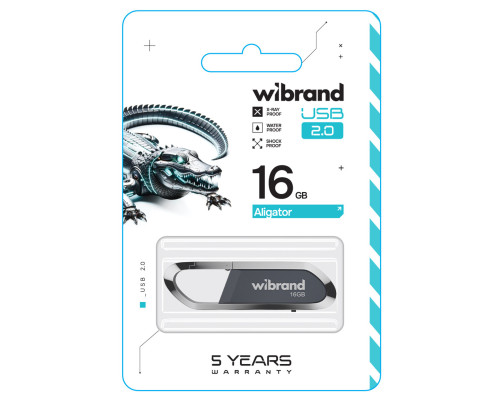 Flash Wibrand USB 2.0 Aligator 16Gb Grey (WI2.0/AL16U7G)