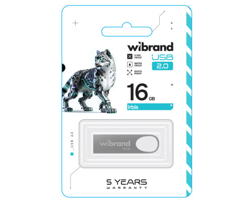 Flash Wibrand USB 2.0 Irbis 16Gb Silver (WI2.0/IR16U3S)