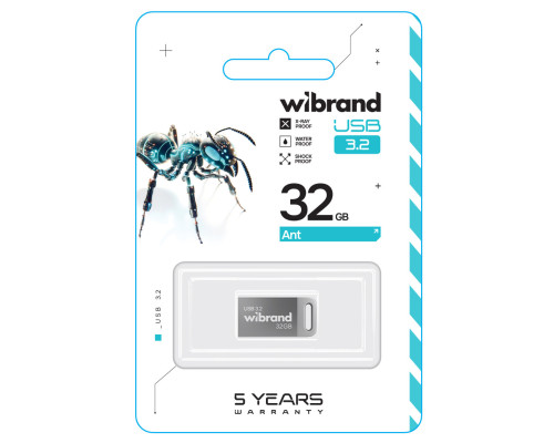 Flash Wibrand USB 3.2 Gen1 Ant 32GB Silver (WI3.2/AN32M4S)