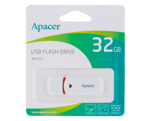 USB 2.0 Apacer AH333 64Gb white PLS-00-00045801