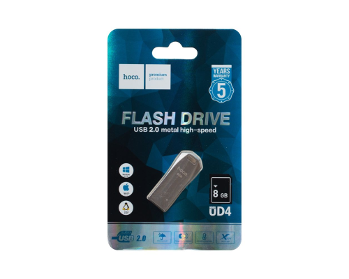 USB 2.0 Hoco UD4 8Gb silver PLS-00-00053398
