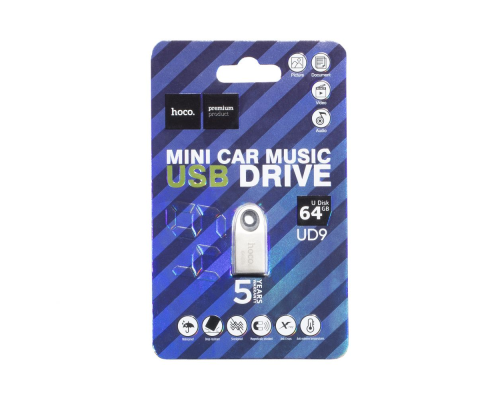 USB 2.0 Hoco UD9 64Gb silver PLS-00-00036538