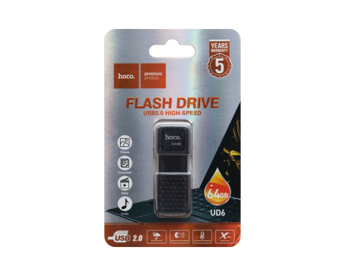 USB 2.0 Hoco UD6 64Gb black PLS-00-00053397