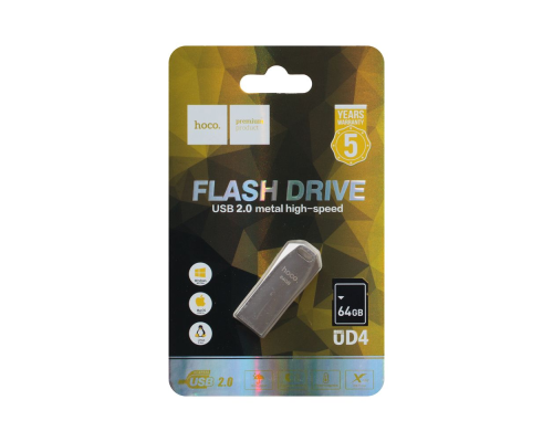 USB 2.0 Hoco UD4 64Gb silver PLS-00-00053396