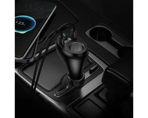 АЗП/ФМ Модулятор HOCO E88 Star 35W(2C) cigarette lighter car BT FM transmitter Black mag-6942007654111146743