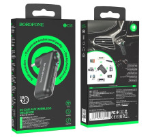 FM модулятор BOROFONE BC35 Wideway car AUX BT receiver чорний mag-6974443381450140902