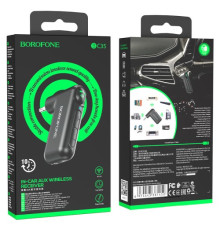 FM модулятор BOROFONE BC35 Wideway car AUX BT receiver чорний mag-6974443381450140902