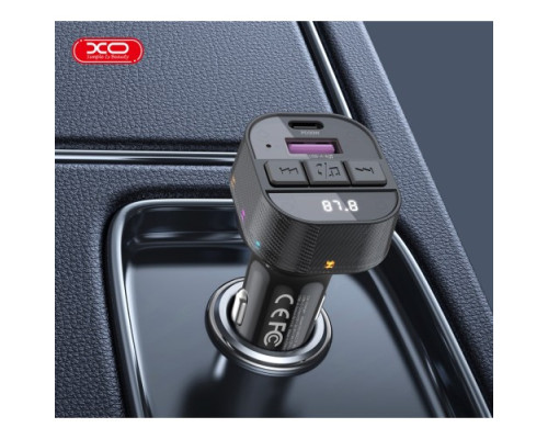 ФМ-модулятор XO BCC17 Smart Bluetooth MP3 A+C Dual Port PD30W Чорний mag-6920680858545140403