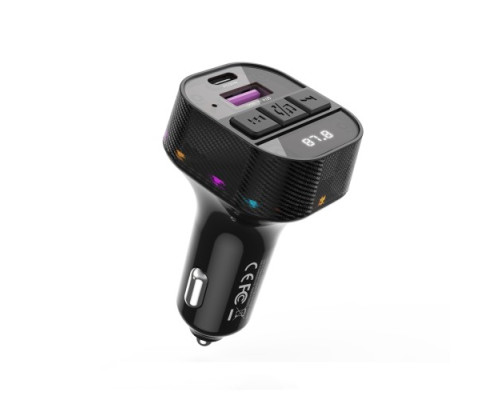 ФМ-модулятор XO BCC17 Smart Bluetooth MP3 A+C Dual Port PD30W Чорний mag-6920680858545140403