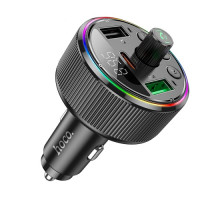 АЗП/ФМ Модулятор HOCO E82 Guerrero PD30W+QC3.0 car BT FM transmitter Gray mag-6942007620642138645