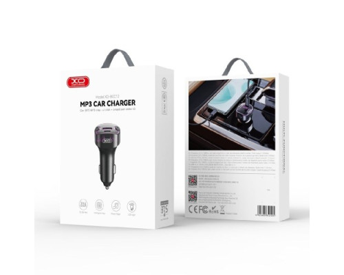 ФМ-Модулятор XO BCC12 Intelligent Bluetooth MP3+5V3.1A Чорний mag-6920680850105140368