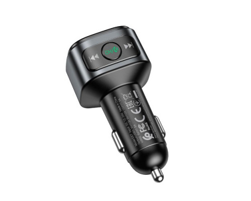 АЗП/ФМ Модулятор HOCO E67 Fighter car BT-FM transmitter 2USB/QC3.0/BT5.0 Black mag-6931474762122138633