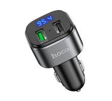 АЗП/ФМ Модулятор HOCO E67 Fighter car BT-FM transmitter 2USB/QC3.0/BT5.0 Black mag-6931474762122138633