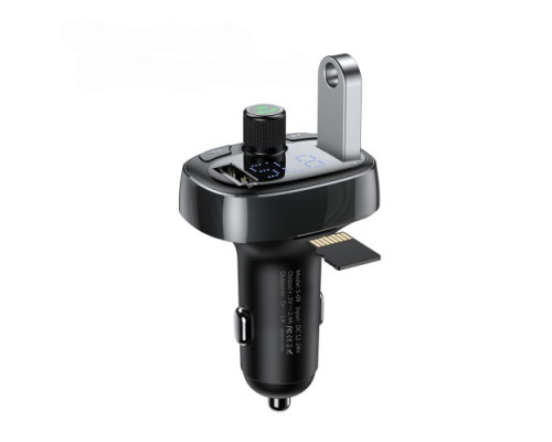 АЗП/ФМ-Модулятор Baseus T Shaped S-09 Car Bluetooth MP3 Player Black CCMT000301 mag-693217262823954420