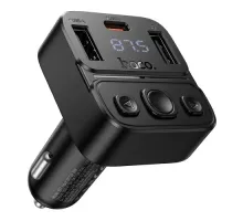 АЗП/ФМ Модулятор HOCO E87 Delta 35W(1A1C) car BT FM Black mag-6942007658980144436
